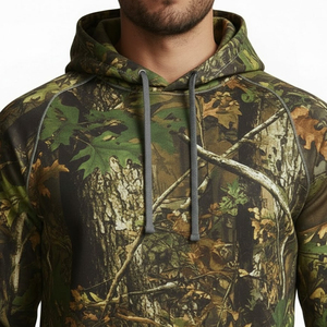 Sudadera con Capucha de Camuflaje para Hombre, Manga Larga, Impresa, de Poliéster que Absorbe la Humedad, para Caza - Product Image 6