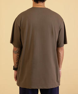 Camiseta de Hombre al por Mayor, 100% Algodón, Tejido de Punto Liso, Talla Grande, con Logotipo 3D Personalizado en Espuma - Product Image 3