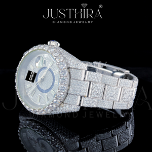 Reloj de Cuarzo con Diamantes de Moissanita Elegante y Más Vendido, Reloj de Pulsera Impermeable de Estilo Joyería de Moda para Mujer, Disponible para la Venta - Product Image 3