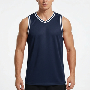 Camiseta de malla de verano para hombre de alta calidad 2026 al por mayor, camiseta deportiva informal de baloncesto con pantalones cortos, sublimada OEM - Product Image 1