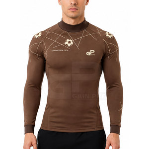 Camiseta de compresión de secado rápido con control de humedad para fútbol, entrenamiento físico, entrenamiento intenso y actividades deportivas - Product Image 3