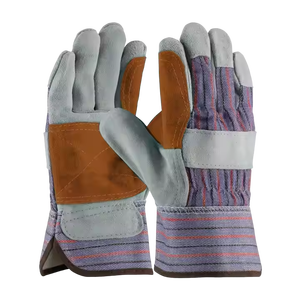 Gants de travail de sécurité en cuir de vachette pleine fleur à double paume, robustes, pour usage industriel, type Rigger canadien, pour la protection des mains - Product Image 1