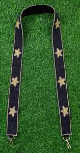 Correas de bolso bordadas a mano con cuentas y diseños de estrellas para el día del partido, repuesto para bolso cruzado, correa para bolso de estadio - Product Image 1