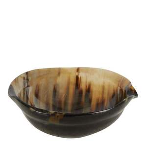 Tazón para ensalada de cuerno de búfalo, muy vendido, tazón decorativo para servir al por mayor, plato para servir de cuerno de búfalo auténtico, para mesa de comedor - Product Image 1