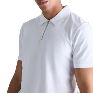 Camiseta de Manga Corta Informal de Verano, Gruesa y Pesada, 100% Poliéster, Transpirable, Personalizable, Lisa, con Cuello Redondo y Cierre - Product Image 3