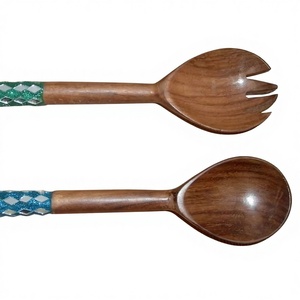 Juego de Cubiertos de Madera Duraderos y Ligeros, Cuchara, Tenedor, Cuchillo y Palillos, de Primera Calidad, con Mango Cómodo y Resistente al Calor, Más Vendido - Product Image 1