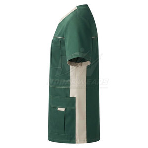 Tenue de travail infirmière : Blouse médicale à col rond et manches courtes, conçue pour les environnements hospitaliers, cliniques et de laboratoire - Product Image 3