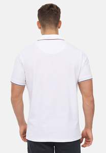 เสื้อโปโลแขนสั้นสีขาวสำหรับผู้ชาย ผ้าฝ้ายปิเก้ สวมใส่สบาย ระบายอากาศได้ดี - Product Image 5