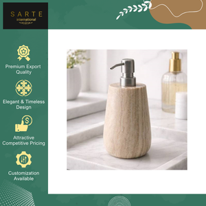 Distributeur de savon en marbre naturel de qualité supérieure, écologique, imperméable, durable, design minimaliste pour salle de bain moderne, cuisine, maison - Product Image 3
