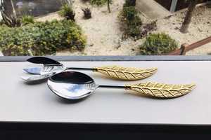 Metal <b>Spoon</b> <b>Table</b> <b>Spoon</b> Decorative Brass Metal Embossed Design Serving <b>Spoon</b> Hand Engraved For Tableware Serving <b>Spoon</b> Use - Product Image 6