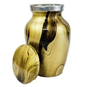 Urna Funeraria de Metal (Bronce y Latón) con Diseño de Cielo Azul, Ecológica, de Alta Calidad, Florero de Mesa para Guardar Cenizas - Product Image 1