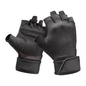 Gants d'entraînement en néoprène demi-doigts de qualité supérieure avec support de poignet compressif, respirants, rembourrés, fermeture auto-agrippante, équipement de gym pour la musculation - Product Image 1