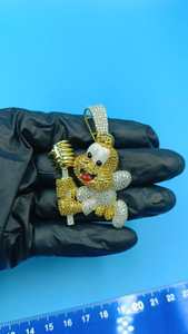 Colgante de Moissanita Baby Angel de Plata Sólida 925, Joyería Hip Hop, Colgante con Dijes de Dibujos Animados Iced Out, Colgante Bling de Moda para Raperos - Product Image 5