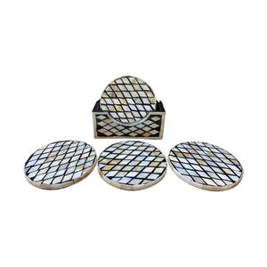 Posavasos de MDF con incrustaciones de nácar de nuevo diseño, posavasos de nácar, manteles individuales, posavasos con incrustaciones de nácar a bajo precio de fábrica - Product Image 1