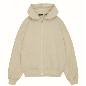 2026 Wholesale Best Quality Factory Made Custom Men's Acid Washed Full Zip Solid Cotton Breathable Winter High Street Zip Hoodie - Product Image 6