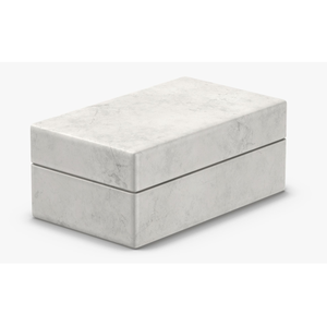 Vente flash - Boîte à bijoux carrée en marbre beige naturel - Boîte de rangement cosmétique - Organiseur - Prix incroyables - Product Image 1