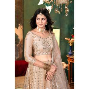 Lehenga Choli de mariage de créateur avec broderie pour les occasions spéciales - Product Image 3