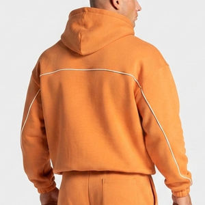 Pumpkin Spice Men's Contrastline Hoodie's Custom Logo Casual Oversized Men's Sweatshirts Premium Fleece Men's Pullover Hoodie - Product Image 2