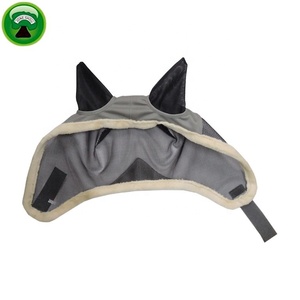 Máscara Antimoscas para Caballos, de PVC Negro, Talla Única - Product Image 3