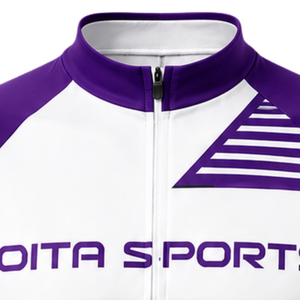 Purple White Custom <b>Cycling</b> Jersey <b>Shorts</b> Set <b>Short</b> Sleeve Full Zip Quick Dry <b>Padded</b> Bicycle Uniform Racing Training Sportswear - Product Image 3