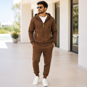 Conjunto Deportivo Informal para Hombre, con Capucha, Estampado, de Forro Polar, Transpirable, Cómodo y Elegante, para Invierno, Fitness, Running, Entrenamiento Deportivo - Product Image 4