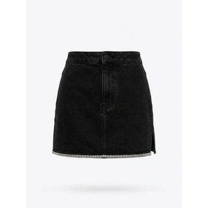 Falda vaquera de algodón con lavado a la piedra para mujer, con dobladillo sin rematar, venta al por mayor, de fábrica de marca privada para boutiques de EE. UU. - Product Image 5