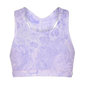 <b>Purple</b> Marble Sports Bra Women Medium Support Breathable Yoga <b>Top</b> Scoop Neck Seamless Design <b>High</b> Quality - Product Image 1