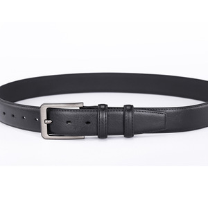 Ceinture en cuir véritable pour homme, finition premium pour usage professionnel décontracté, logo personnalisé, boucle en acier de haute qualité, respirante et imperméable - Product Image 2