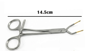 คีมจับรากฟันแบบโค้ง รุ่น Ti-12057 คลาส I ขนาด 14.5 ซม. ยี่ห้อ Keramo Grip Surgical Sources Industries ทำจากสแตนเลสสตีล - Product Image 3