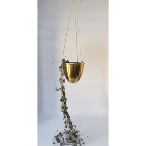 Wholesale Modern <b>White</b> Ceramic Hanging <b>Planter</b> Set Minimalist Porcelain Indoor Flower Pots With Cotton Rope For Succulents Herb - Product Image 5