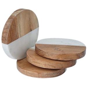 Minimal Modern Marble <b>Coaster</b> Set Elegant Natural Stone <b>Drink</b> <b>Coasters</b> With Clean Design Polished Surface Durable And HeatResist - Product Image 2