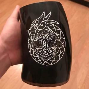 Best Handmade Eco-Friendly Buffalo Horn Shot Cups Handmade Cow Drinking Horn Ox Horn Viking Mug for Parties and Toasts - Product Image 3
