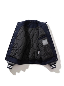 Custom Varsity <b>Jacket</b> Wool Body <b>Leather</b> Sleeves Letter Embroidery Hip Hop <b>Winter</b> Coat OEM - Product Image 3