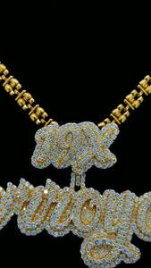 Pendentif personnalisé nom Moissanite glacé bling hip hop personnalisé 19X numéro caution bijoux VVS diamant lettre pendentif - Product Image 2