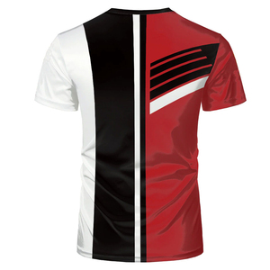 T-shirt pour homme en coton et polyester, respirant, séchage rapide, manches courtes, impression numérique, fabricant OEM - Product Image 2