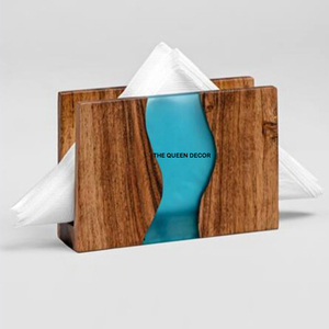 Servilletero Rectangular de Madera de Diseño Artístico Moderno para Decoración de Salas de Estar, Restaurantes y Hoteles, Decoración de Hogar de Lujo - Product Image 1