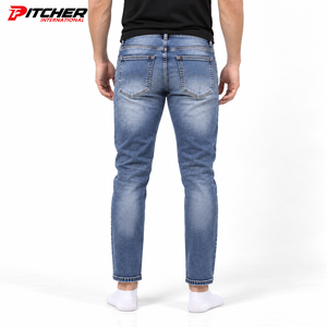 Jeans Streetwear Homme Taille Basse en Denim Brut Coupe Ample avec Logo Personnalisé Collection Marque Privée – Vente en Gros - Product Image 4
