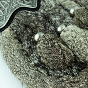 Kilt Sporran 100% en fourrure de lapin professionnelle, design durable et léger, dernières pampilles écossaises décontractées, double gaufrage, toutes couleurs - Product Image 4