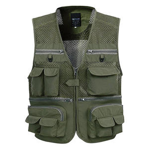 Chaleco Utilitario de Malla para Hombre, Multibolsillos, de Secado Rápido, Transpirable, con Cierre, para Pesca, Caza y Camping - Product Image 6