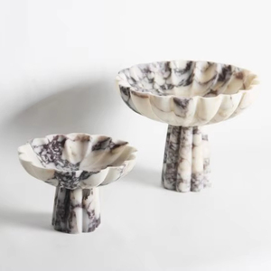 Elegant resin Scallop Pedestal Bowl Decorative Centerpiece or Serving Dish wholesale price marble type resib <b>cake</b> <b>stands</b> for you - Product Image 1