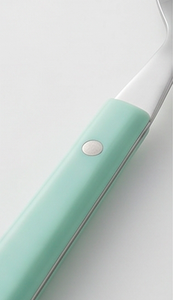 Juego de Cubiertos de acero inoxidable con acabado plateado y Mango Verde, juego de 5 cucharas, tenedor, cuchillo, cubiertos para uso en fiesta en casa - Product Image 3