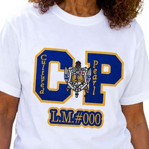 ผู้หญิง SGRho L.M. เสื้อยืดคอกลมแขนสั้นสไตล์ลำลอง ลาย Cultured Pearl สวมใส่สบายทุกวัน - Product Image 2