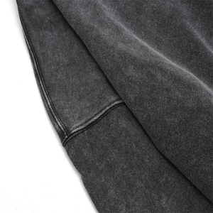 Sweat-shirt à capuche unisexe surdimensionné avec fermeture éclair, streetwear, coton épais, confortable, élégant, design vintage, lourd - Product Image 3