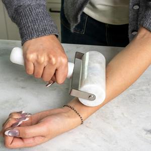 White Marble Rolling Pin Perfect for <b>Pizza</b> Base Dough Preparation Home Baking Restaurant Bakery Cafe Pastry And Bread <b>Tool</b> - Product Image 6