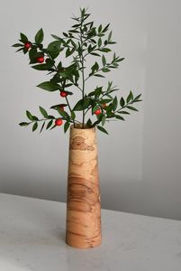 Jarrón de flores de madera natural, ecológico y hermoso, para centro de mesa de la sala de estar, jarrón de flores de madera acabado para hogares ecológicos. - Product Image 3