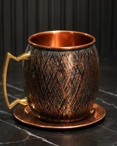 แก้วน้ำทองแดง Mocsow Copper Mule พร้อมหูจับ ปลอดภัยต่อสุขภาพ ลายพิมพ์ทองแดง ราคาประหยัด ส่งออกจากอินเดีย - Product Image 6