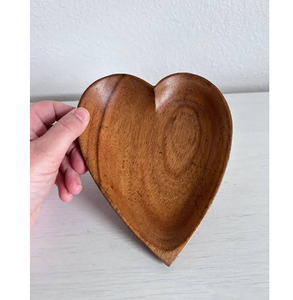 Polished Solid Wooden Handmade Classic Eco-Friendly <b>Heart</b> <b>Shape</b> Bowl for Royal Dinner Table Food Serving Decorative Item - Product Image 2