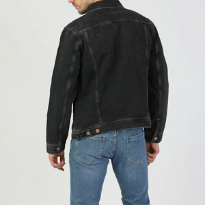 Veste en jean d'hiver grande taille pour homme, style vintage, nouveau design décontracté, couleur unie, imprimé, effet vieilli, chemise de mode individuelle - Product Image 2
