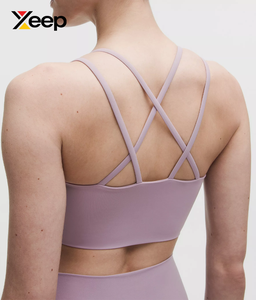 เสื้อชั้นในกีฬาโยคะคุณภาพสูงสำหรับผู้หญิง XEEP รุ่น XC-SB-110 แบบเรียบง่าย ระบายอากาศได้ดี สายปรับได้ แผ่นรองถอดออกได้ รองรับได้ดีเยี่ยม แห้งเร็ว - Product Image 4