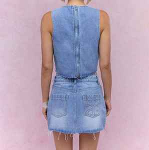 Top en jean pour femme, tendance, audacieux, élégant, chic, magnifique, confortable, durable, stylé, unique, à porter au quotidien - Product Image 3